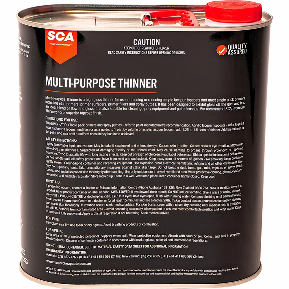Cheap ๐ SCA Multi-Purpose Thinner 4 Litre ๐ 2 Cheap ๐ SCA Multi-Purpose Thinner 4 Litre ๐ - Image 2