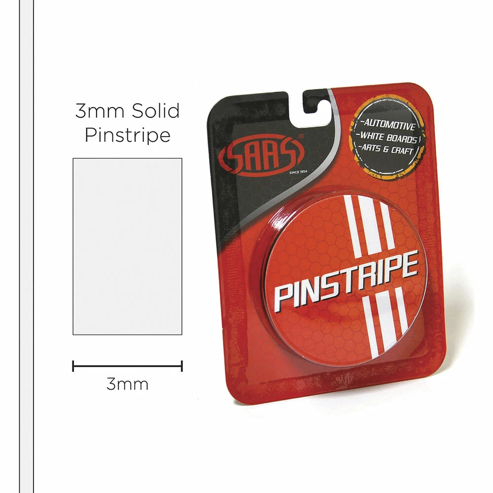 New ๐ SAAS Pinstripe Solid White - 3mm X 10m ๐ 1 New ๐ SAAS Pinstripe Solid White - 3mm X 10m ๐